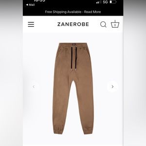 Brown Tan Zanerobe mens jogger pants